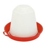 Bebedouro de plástico Kerbl Hobbyfarming Branco / vermelho
