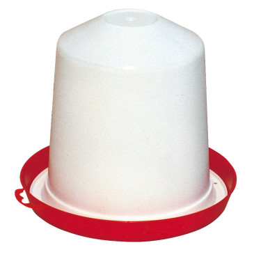 Bebedouro de plástico Kerbl Hobbyfarming Branco / vermelho