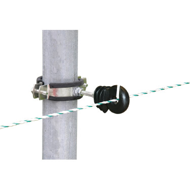 Suporte de fixação para postes redondos Kerbl Preto