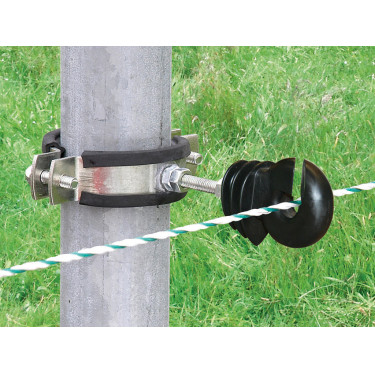 Suporte de fixação para postes redondos Kerbl Preto