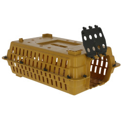 Gaiola de transporte para aves AKO Castanho