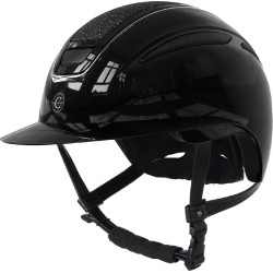 Capacete de equitação Elite Polo Covalliero Lacado preto Capacete de equitação Elite Polo Covalliero Lacado preto