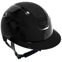 Capacete de equitação Elite Polo Covalliero Lacado preto