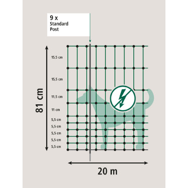 Cerca de delimitação Camping Net AKO Verde Cerca de delimitação Camping Net AKO Verde