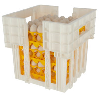 Contentor de armazenamento e empilhamento de suportes para ovos Kerbl Hobbyfarming Branco