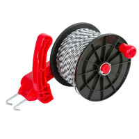 Fio de cerca em enrolador AKO Branco / preto Fio de cerca em enrolador AKO Branco / preto