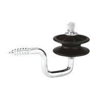 Isolador de canto para fio e cordão AKO Preto Isolador de canto para fio e cordão AKO Preto