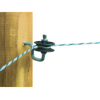 Isolador de canto para fio e cordão AKO Preto Isolador de canto para fio e cordão AKO Preto