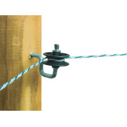 Isolador de canto para fio e cordão AKO Preto