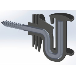 Isolador de canto para fita Cavallo AKO Preto