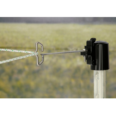 Isolador de topo, solução de canto para fita/cordão T-Post AKO Preto Isolador de topo, solução de canto para fita/cordão T-Post AKO Preto