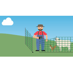 Kit completo de abertura para rede Kerbl Hobbyfarming Preto Kit completo de abertura para rede Kerbl Hobbyfarming Preto