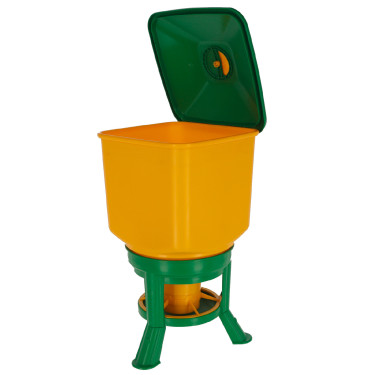 Comedouro com pés Kerbl Hobbyfarming Amarelo / verde