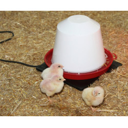 Placa de aquecimento em borracha para bebedouros Kerbl Hobbyfarming Preto