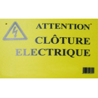 Placa de sinalização – Atenção cerca elétrica! AKO Amarelo Placa de sinalização – Atenção cerca elétrica! AKO Amarelo