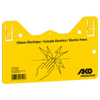 Placa de sinalização – Atenção cerca elétrica! AKO Amarelo