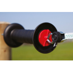 Manípulo de porta com conector para cordão e fio AKO Preto Manípulo de porta com conector para cordão e fio AKO Preto