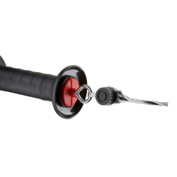 Manípulo de porta com conector para cordão e fio AKO Preto Manípulo de porta com conector para cordão e fio AKO Preto