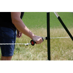 Manípulo de porta com conector para cordão e fio AKO Preto Manípulo de porta com conector para cordão e fio AKO Preto