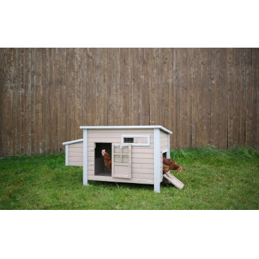 Galpão para galinhas Emma Kerbl Hobbyfarming Natural Castanho