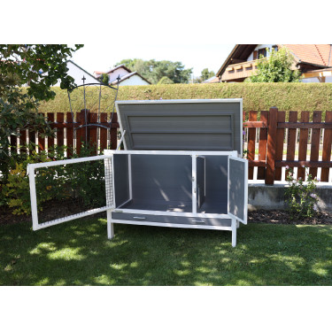 Galinheiro de plástico ECO Samy Kerbl Hobbyfarming Branco / cinza Galinheiro de plástico ECO Samy Kerbl Hobbyfarming Branco / cinza