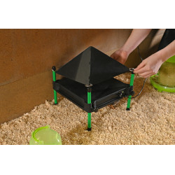 Aba de proteção para placa de aquecimento CosyHeat Kerbl Hobbyfarming Preto