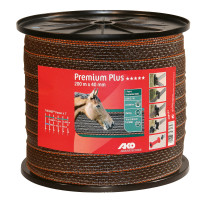 Fita de cerca Premium Plus AKO Marrom / laranja Castanho