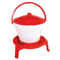 Balde-bebedouro para aves Kerbl Hobbyfarming Vermelho / branco