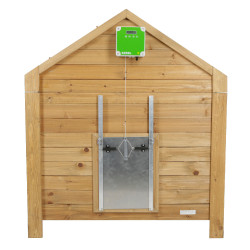 Bloqueio automático para porta deslizante Kerbl Hobbyfarming Cinzento