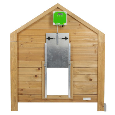 Bloqueio automático para porta deslizante Kerbl Hobbyfarming Cinzento