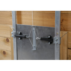 Bloqueio automático para porta deslizante Kerbl Hobbyfarming Cinzento