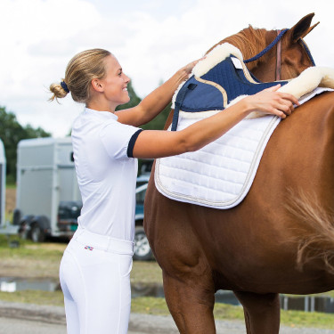 Polo técnico Horze Taylor feminino Branco