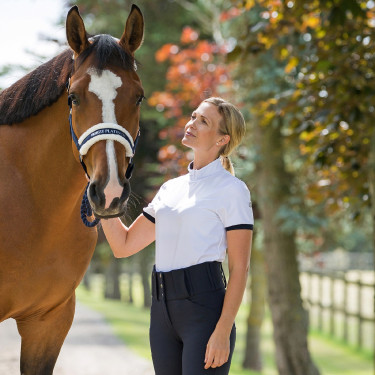 Polo técnico Horze Taylor feminino Branco