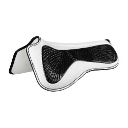 Amortecedor MF DS SW-3DS em camurça com grip em gel plano Acavallo Branco