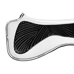 Amortecedor MF DS SW-3DS em camurça com grip em gel plano Acavallo Branco