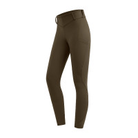 Legging térmico de equitação ELT Rena feminino Castanho verde Legging térmico de equitação ELT Rena feminino Castanho verde