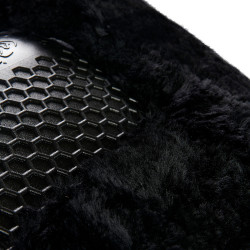 Amortecedor traseiro de camurça com lã de carneiro e dianteiro em gel Acavallo Preto / preto