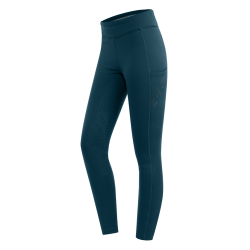 Legging de equitação térmico ELT Rica em fleece bouclé feminino Azul petróleo