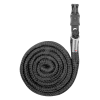 Longe de atar Plus Waldhausen com mosquetão antipânico e ferragens escuras Preto