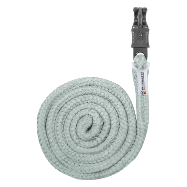 Longe de atar Plus Waldhausen com mosquetão antipânico e ferragens escuras Azul prateado