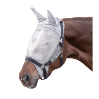 Máscara anti-moscas Waldhausen para cabresto Premium proteção das orelhas Cinza prateado Cinzento Máscara anti-moscas Waldhausen para cabresto Premium proteção das orelhas Cinza prateado Cinzento