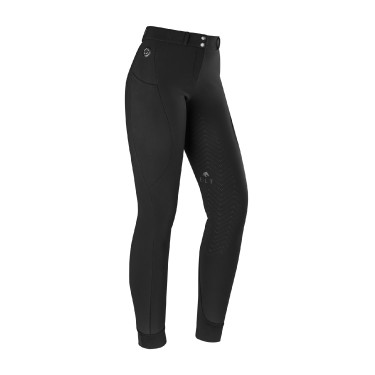 Calças de equitação aquecidas ELT Comfort Heart para mulher Preto Calças de equitação aquecidas ELT Comfort Heart para mulher Preto