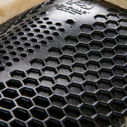 Amortecedor traseiro de camurça com lã de carneiro e dianteiro em gel Acavallo Preto / natural