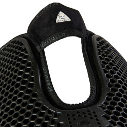 Amortecedor traseiro de camurça com lã de carneiro e dianteiro em gel Acavallo Preto / natural