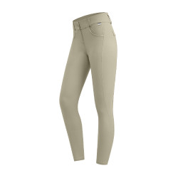 Calças de equitação ELT Comfort Ride Glam mulher Cinzento-bege