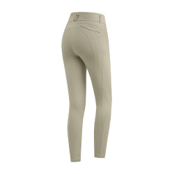 Calças de equitação ELT Comfort Ride Glam mulher Cinzento-bege