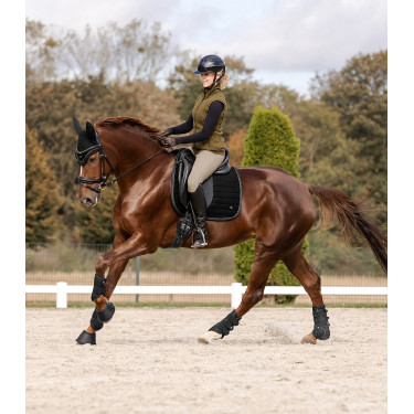 Calças de equitação ELT Comfort Ride Glam mulher Cinzento-bege