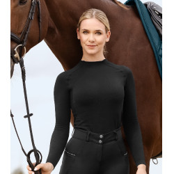 T-shirt técnico ELT em malha 3D Richmond de manga comprida para mulher Preto