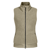 Colete de lã polar ELT sem mangas Rotterdam feminino Cinzento-bege Colete de lã polar ELT sem mangas Rotterdam feminino Cinzento-bege