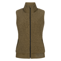 Colete de lã polar ELT sem mangas Rotterdam feminino Verde cáqui
